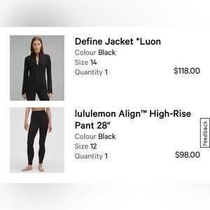 Lululemon jacket & leggings